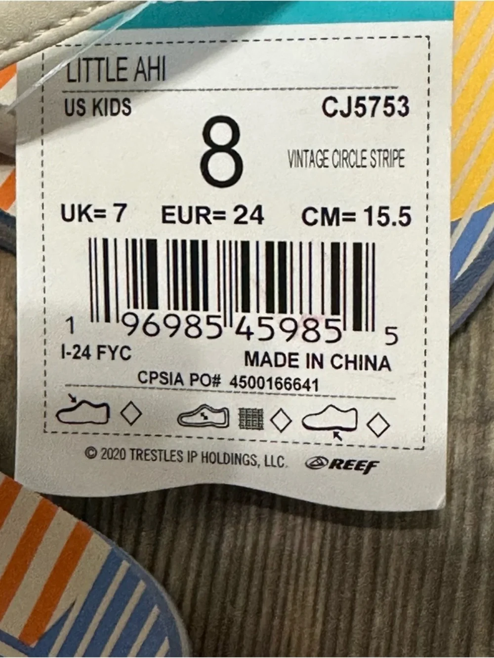 REEF little kids flip flop sandals size 8 NEW cushion soft summer water shoe